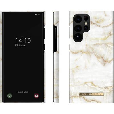 iDeal Of Sweden Designer-Cover Golden Pearl Marble (Samsung Galaxy S22 Ultra), Smartphone Hülle, Gold iDeal Of Sweden Designer-Cover Golden Pearl Marble (Samsung Galaxy S22 Ultra), Smartphone Hülle, Gold