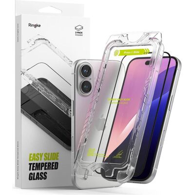 Ringke Screen Protector for iPhone 16 Plus / 15 Plus EASY SLIDE TEMPERED GLASS 2 pack, w installation Jig (2 Stk., Apple iPhone 15 Plus, Apple iPhone 16 Plus), Smartphone Schutzfolie, Schwarz Ringke Screen Protector for iPhone 16 Plus / 15 Plus EASY SLIDE TEMPERED GLASS 2 pack, w installation Jig (2 Stk., Apple iPhone 15 Plus, Apple iPhone 16 Plus), Smartphone Schutzfolie, Schwarz