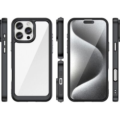 Outer Space iPhone 16 Pro Max Hülle mit Gel Rahmen - Schwarz Outer Space iPhone 16 Pro Max Hülle mit Gel Rahmen - Schwarz