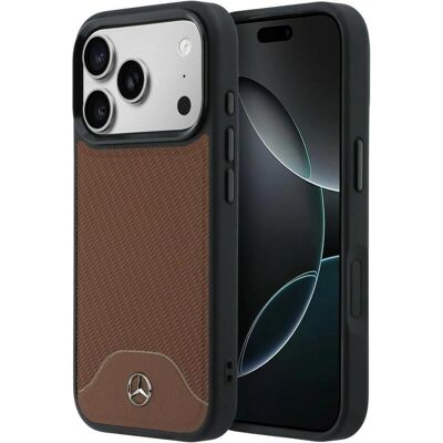 Mercedes Case Leather Wood Effect and Curve MagSafe for iPhone 17 Pro camel (Apple iPhone 17 Pro, Apple iPhone 18 Pro), Smartphone Hülle, Braun Mercedes Case Leather Wood Effect and Curve MagSafe for iPhone 17 Pro camel (Apple iPhone 17 Pro, Apple iPhone 18 Pro), Smartphone Hülle, Braun