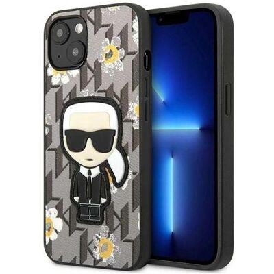 Karl Lagerfeld Karl Flower Hülle für iPhone 13 Mini - Grau Karl Lagerfeld Karl Flower Hülle für iPhone 13 Mini - Grau