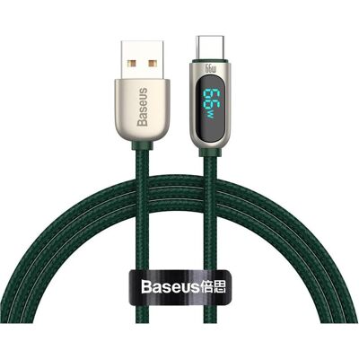 Baseus Display Cable USB to Type-C, 66W, 1m (green) (1 m, USB 3.2 Gen 1, 66 W), USB Kabel Baseus Display Cable USB to Type-C, 66W, 1m (green) (1 m, USB 3.2 Gen 1, 66 W), USB Kabel