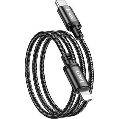 Hoco Cable cable Type C to Lightning PD 20W X89 1 m black (1 m, USB 3.2 Gen 1, 20 W), USB Kabel Hoco Cable cable Type C to Lightning PD 20W X89 1 m black (1 m, USB 3.2 Gen 1, 20 W), USB Kabel