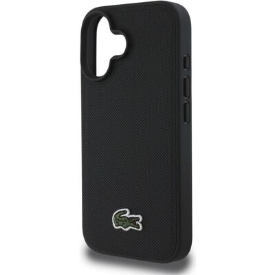 Lacoste Set 2in1 Case + Cable USB-C Iconic Petit Pique Woven MagSafe for iPhone 16 black (Apple iPhone 16), Smartphone Hülle, Schwarz Lacoste Set 2in1 Case + Cable USB-C Iconic Petit Pique Woven MagSafe for iPhone 16 black (Apple iPhone 16), Smartphone Hülle, Schwarz
