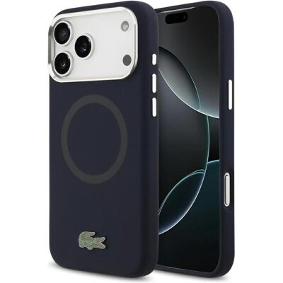 Lacoste Case Silicone Metal Logo MagSafe for iPhone 17 Pro Max navy blue (Apple iPhone 17 Pro Max), Smartphone Hülle, Blau Lacoste Case Silicone Metal Logo MagSafe for iPhone 17 Pro Max navy blue (Apple iPhone 17 Pro Max), Smartphone Hülle, Blau