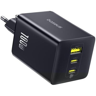 Baseus EnerFill FE11 100W EU Schwarz (100 W, 3 Ports), USB Ladegerät, Schwarz Baseus EnerFill FE11 100W EU Schwarz (100 W, 3 Ports), USB Ladegerät, Schwarz