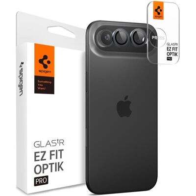 Spigen Glass tR EZ Fit Optik Pro 2 Pack (2 Stk., Apple iPhone Air), Smartphone Schutzfolie, Grau Spigen Glass tR EZ Fit Optik Pro 2 Pack (2 Stk., Apple iPhone Air), Smartphone Schutzfolie, Grau