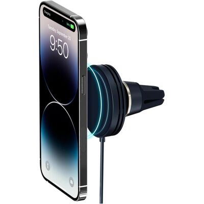 iOttie Velox Mini MagSafe Magnetic Wireless Air Vent Mount, Smartphone Halterung, Schwarz, Blau iOttie Velox Mini MagSafe Magnetic Wireless Air Vent Mount, Smartphone Halterung, Schwarz, Blau