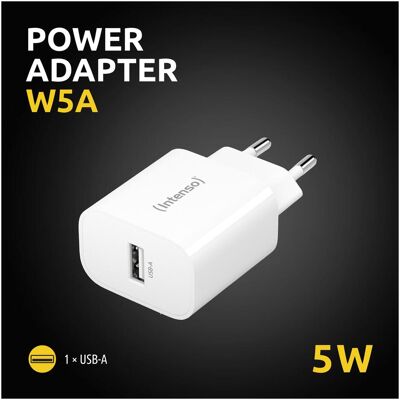 Intenso Power Adapter W5A Doppelpack (5 W, 1 Port), USB Ladegerät, Weiss Intenso Power Adapter W5A Doppelpack (5 W, 1 Port), USB Ladegerät, Weiss