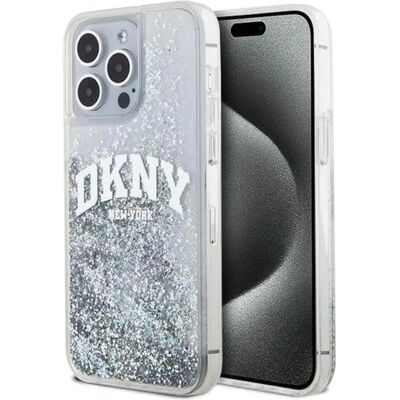 DKNY Weiß Liquid Glitter iPhone 15 Pro Hülle - Smartphone Schutz DKNY Weiß Liquid Glitter iPhone 15 Pro Hülle - Smartphone Schutz