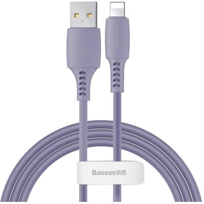 Baseus Colourful Cable USB For iP 2.4A 1.2m Purple (1.20 m, USB 2.0), USB Kabel Baseus Colourful Cable USB For iP 2.4A 1.2m Purple (1.20 m, USB 2.0), USB Kabel