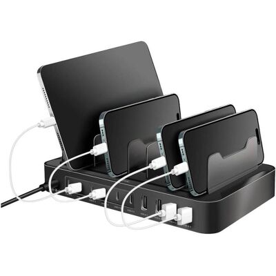 LogiLink USB-C Ladestation (120 W, 10 Ports), USB Ladegerät, Schwarz LogiLink USB-C Ladestation (120 W, 10 Ports), USB Ladegerät, Schwarz