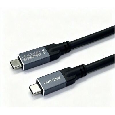Vivolink USB-C to USB-C Cable 0.5m - (0.50 m, USB 4, 100 W), USB Kabel Vivolink USB-C to USB-C Cable 0.5m - (0.50 m, USB 4, 100 W), USB Kabel