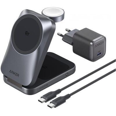 Anker Prime Wireless Charging Station (25 W), Wireless Charger, Schwarz Anker Prime Wireless Charging Station (25 W), Wireless Charger, Schwarz