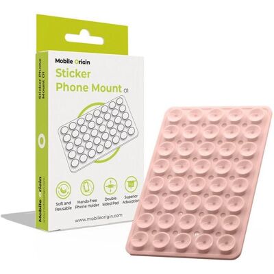 Mobile Origin Sticker Phone Mount O1 hellrosa / Silikon-Telefonhalterung mit Saugnäpfen, Weiteres Smartphone Zubehör, Rosa Mobile Origin Sticker Phone Mount O1 hellrosa / Silikon-Telefonhalterung mit Saugnäpfen, Weiteres Smartphone Zubehör, Rosa