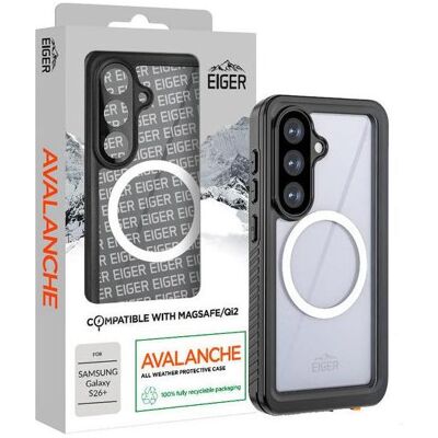 Eiger Avalanche MagSafe Case (Samsung Galaxy S26+), Smartphone Hülle, Transparent, Schwarz Eiger Avalanche MagSafe Case (Samsung Galaxy S26+), Smartphone Hülle, Transparent, Schwarz