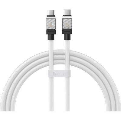 Baseus Cable USB-C to USB-C CoolPlay, 100W, 1m (white) (1 m, USB 3.2 Gen 1, 100 W), USB Kabel Baseus Cable USB-C to USB-C CoolPlay, 100W, 1m (white) (1 m, USB 3.2 Gen 1, 100 W), USB Kabel