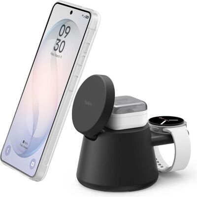 Belkin UltraCharge Qi2 25 Watt Modulare Ladestation (45 W), Wireless Charger, Schwarz Belkin UltraCharge Qi2 25 Watt Modulare Ladestation (45 W), Wireless Charger, Schwarz