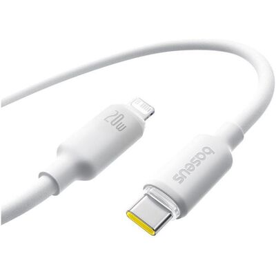 Baseus Kabel USB USB-C - Lightning 2 m Biały (6932172693923) (2 m, 20 W), USB Kabel Baseus Kabel USB USB-C - Lightning 2 m Biały (6932172693923) (2 m, 20 W), USB Kabel