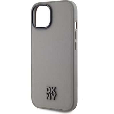 DKNY iPhone 15 MagSafe Lederhülle Grau DKNY iPhone 15 MagSafe Lederhülle Grau