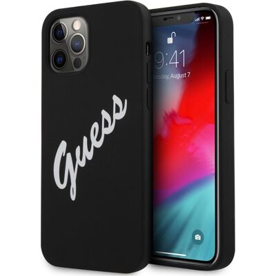 Guess iPhone 12 Pro Max Schwarz-Weiß Vintage Hartcase Guess iPhone 12 Pro Max Schwarz-Weiß Vintage Hartcase
