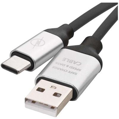 EMOS SM7025BL - USB-A zu USB-C Ladekabel - 1m - Schwarz EMOS SM7025BL - USB-A zu USB-C Ladekabel - 1m - Schwarz