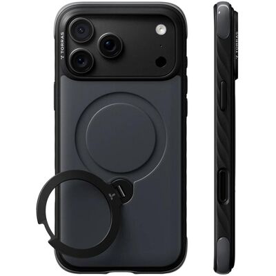 Torras Ostand Q3 Rugg (Apple iPhone 17 Pro Max, Apple iPhone 18 Pro Max), Smartphone Hülle, Schwarz Torras Ostand Q3 Rugg (Apple iPhone 17 Pro Max, Apple iPhone 18 Pro Max), Smartphone Hülle, Schwarz