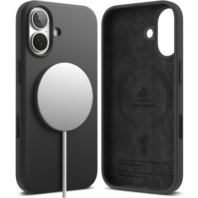 Ringke - Silicone Magnetic MagSafe - iPhone 17 - Black (Apple iPhone 17), Smartphone Hülle, Schwarz Ringke - Silicone Magnetic MagSafe - iPhone 17 - Black (Apple iPhone 17), Smartphone Hülle, Schwarz