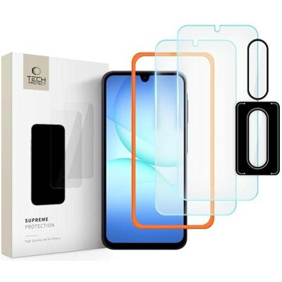 Tech-Protect Supreme Easy 3er-Pack Panzerglas für Samsung Galaxy A17 4G / 5G (3 Stk., Oppo A17 4G), Smartphone Schutzfolie, Transparent Tech-Protect Supreme Easy 3er-Pack Panzerglas für Samsung Galaxy A17 4G / 5G (3 Stk., Oppo A17 4G), Smartphone Schutzfolie, Transparent
