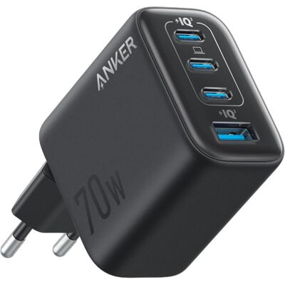 Anker Charger (70 W, 4 Ports), USB Ladegerät, Schwarz Anker Charger (70 W, 4 Ports), USB Ladegerät, Schwarz