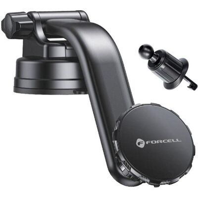 Forcell F-Grip MagLuxe uchwyt samochodowy do szyby/deski/kratki magnetyczny czarny, Smartphone Halterung, Schwarz Forcell F-Grip MagLuxe uchwyt samochodowy do szyby/deski/kratki magnetyczny czarny, Smartphone Halterung, Schwarz