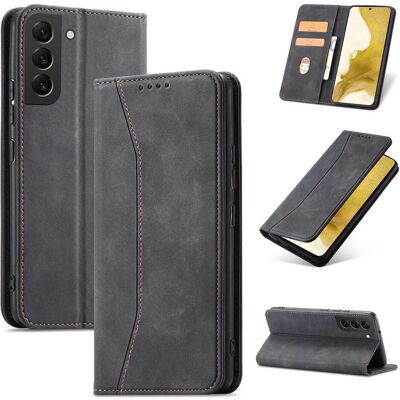 Hurtel Magnet Fancy Case für Samsung Galaxy S23+ Flip Cover Wallet Stand schwarz (Samsung Galaxy S23+), Smartphone Hülle, Schwarz Hurtel Magnet Fancy Case für Samsung Galaxy S23+ Flip Cover Wallet Stand schwarz (Samsung Galaxy S23+), Smartphone Hülle, Schwarz
