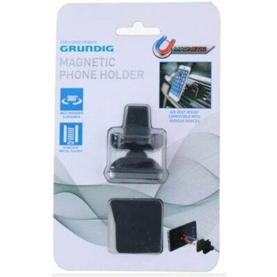 Grundig Magnetic Air Vent Holder ABS, Smartphone Halterung, Schwarz Grundig Magnetic Air Vent Holder ABS, Smartphone Halterung, Schwarz