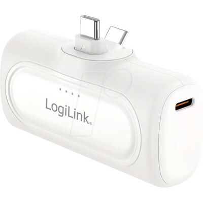 LogiLink PA0349W (5000 mAh, 20 W, 18.50 Wh), Powerbank, Weiss LogiLink PA0349W (5000 mAh, 20 W, 18.50 Wh), Powerbank, Weiss