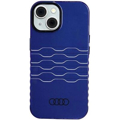 Audi IML MagSafe Case iPhone 15 / 14 / 13 6.1" niebieski/navy blue hardcase AU-IMLMIP15-A6/D3-BE (Apple iPhone 15), Smartphone Hülle, Blau Audi IML MagSafe Case iPhone 15 / 14 / 13 6.1" niebieski/navy blue hardcase AU-IMLMIP15-A6/D3-BE (Apple iPhone 15), Smartphone Hülle, Blau