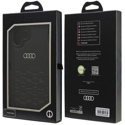 Audi iPhone 16 Plus Kunstleder Hartschale - Handyhülle Audi iPhone 16 Plus Kunstleder Hartschale - Handyhülle
