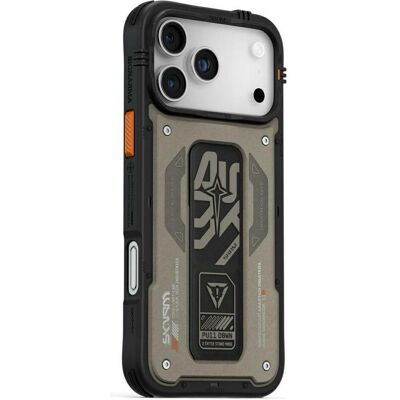Skinarma Etui Aegis do iPhone 17 Pro Max Magnetic Charging + Grip Stand szary (Apple iPhone 17 Pro Max), Smartphone Hülle, Grau Skinarma Etui Aegis do iPhone 17 Pro Max Magnetic Charging + Grip Stand szary (Apple iPhone 17 Pro Max), Smartphone Hülle, Grau