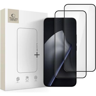 Tech-Protect Glass Fit+ (2 Stk., Xiaomi 15T, Xiaomi 15T Pro), Smartphone Schutzfolie, Schwarz Tech-Protect Glass Fit+ (2 Stk., Xiaomi 15T, Xiaomi 15T Pro), Smartphone Schutzfolie, Schwarz