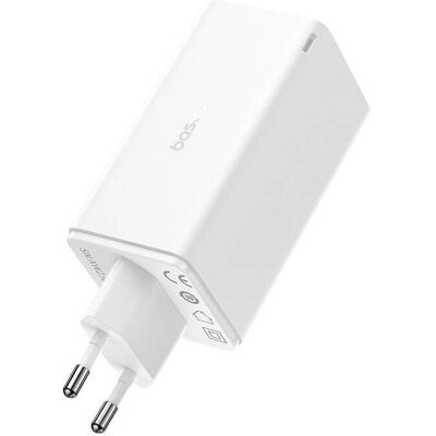 Baseus P10162705212-00 GaN6 Pro 100W EU weiß Schnellladegerät 1m USB-C zu USB-C Kabel Baseus P10162705212-00 GaN6 Pro 100W EU weiß Schnellladegerät 1m USB-C zu USB-C Kabel