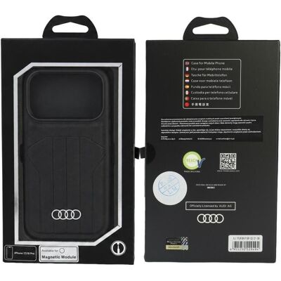 Audi Case Synthetic Leather Case MagSafe for iPhone 18 Pro / 17 Pro black (Apple iPhone 17 Pro, Apple iPhone 18 Pro), Smartphone Hülle, Schwarz Audi Case Synthetic Leather Case MagSafe for iPhone 18 Pro / 17 Pro black (Apple iPhone 17 Pro, Apple iPhone 18 Pro), Smartphone Hülle, Schwarz