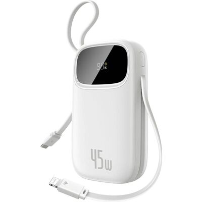 Baseus Powerbank EnerFill FC31 Qpow 3, 10000mAh, 45W, QC + PD, White (10000 mAh, 45 W, 73 Wh), Powerbank, Weiss Baseus Powerbank EnerFill FC31 Qpow 3, 10000mAh, 45W, QC + PD, White (10000 mAh, 45 W, 73 Wh), Powerbank, Weiss