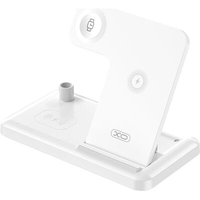 xO Drahtloses induktives Ladegerät WX033 4in1 15W weiss (15 W), Wireless Charger, Weiss xO Drahtloses induktives Ladegerät WX033 4in1 15W weiss (15 W), Wireless Charger, Weiss