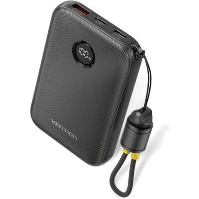 Vention POWER BANK USB 10000MAH 22.5W/BLACK FKAB0-C (10000 mAh, 22.50 W, 22.50 Wh), Powerbank, Schwarz Vention POWER BANK USB 10000MAH 22.5W/BLACK FKAB0-C (10000 mAh, 22.50 W, 22.50 Wh), Powerbank, Schwarz