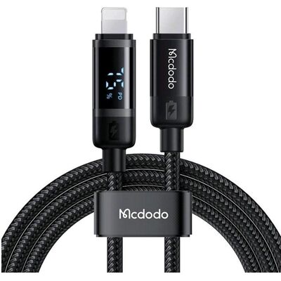 Mcdodo CA-5210 USB-C to Lightning cable, 36W, 1.2m (black) (1.20 m, 36 W), USB Kabel Mcdodo CA-5210 USB-C to Lightning cable, 36W, 1.2m (black) (1.20 m, 36 W), USB Kabel