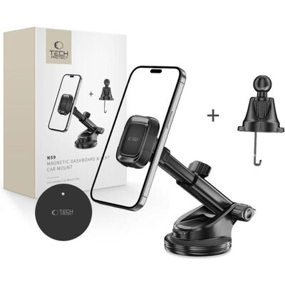 Tech-Protect N59 Magnetische Armaturenbrett- & Lüftungs-Autohalterung Schwarz, Smartphone Halterung, Schwarz Tech-Protect N59 Magnetische Armaturenbrett- & Lüftungs-Autohalterung Schwarz, Smartphone Halterung, Schwarz