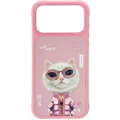 Audi Etui Nimmy Cool&Cute 2.0 Cat do iPhone 17 Pro Max różowy (Apple iPhone 17 Pro Max), Smartphone Hülle, Pink Audi Etui Nimmy Cool&Cute 2.0 Cat do iPhone 17 Pro Max różowy (Apple iPhone 17 Pro Max), Smartphone Hülle, Pink