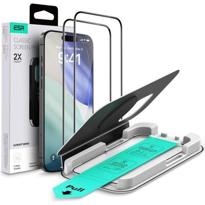 ESR UltraFit Classic Screen Protector (2 Stk., Apple iPhone 16 Pro, Apple iPhone 17), Smartphone Schutzfolie, Transparent ESR UltraFit Classic Screen Protector (2 Stk., Apple iPhone 16 Pro, Apple iPhone 17), Smartphone Schutzfolie, Transparent