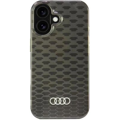 AUDI iPhone 16 Hülle - Synthetisches Leder Hart Schwarz AUDI iPhone 16 Hülle - Synthetisches Leder Hart Schwarz