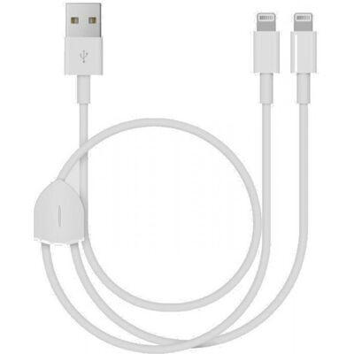 PowerGuard 2-in-1 Dual Lightning Charging (Lightning), Mobilgerät Adapter, Weiss PowerGuard 2-in-1 Dual Lightning Charging (Lightning), Mobilgerät Adapter, Weiss