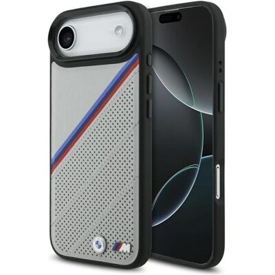 BMW Etui M Tricolor Metal Logo MagSafe do iPhone 17 Air szary (Apple iPhone Air), Smartphone Hülle, Silber, Grau BMW Etui M Tricolor Metal Logo MagSafe do iPhone 17 Air szary (Apple iPhone Air), Smartphone Hülle, Silber, Grau